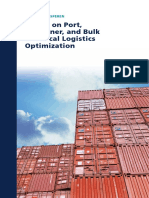 Essays On Port, Container, and Bulk Chemical Logistics Optimization