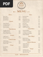 Mama Food Home Menu