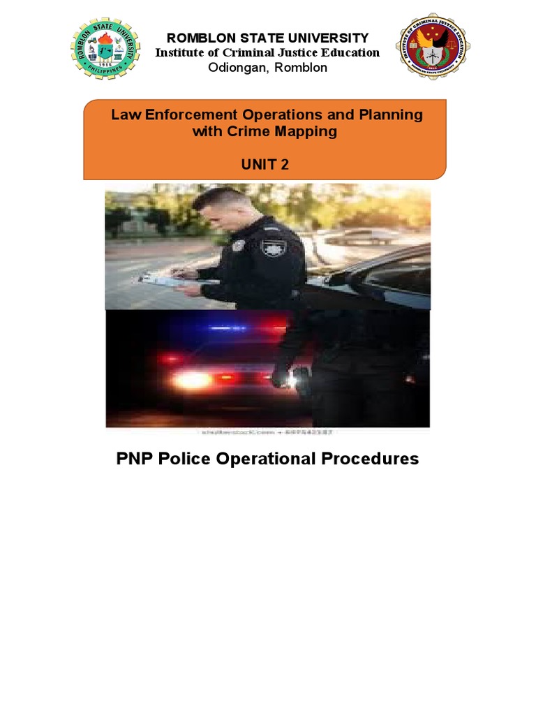 PNP Police Operational Procedures PDF Police Officer Police
