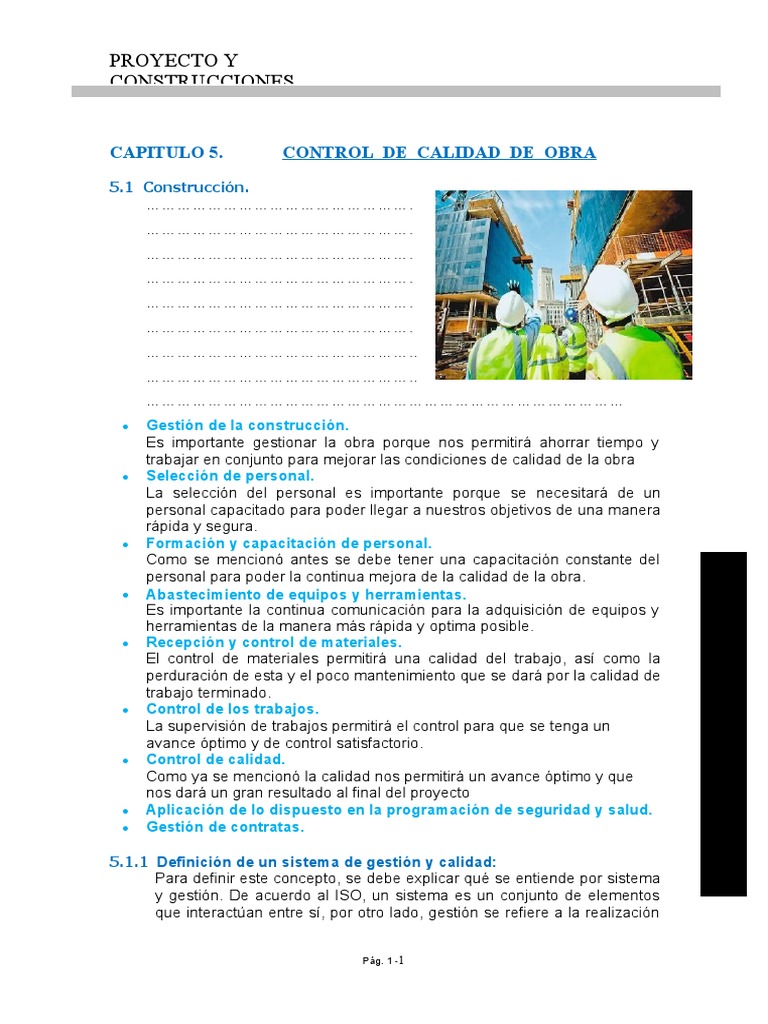 Control de Calidad en Construcción | PDF | Presupuesto | Contratista ...