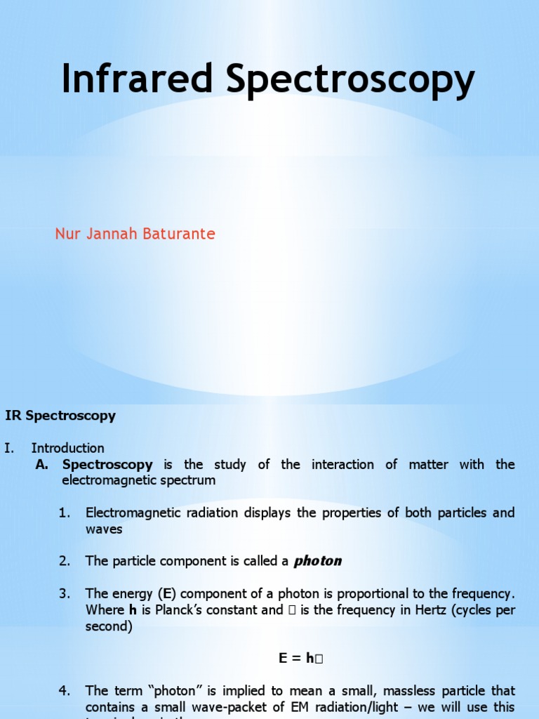 Understanding Infrared Spectroscopy Basics | PDF | Infrared ...