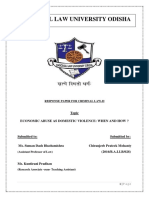 National Law University Odisha: Response Paper For Criminal Law-Ii