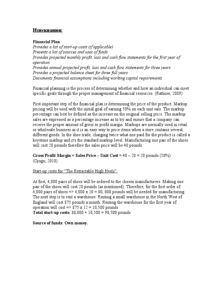 Financial Plan | PDF