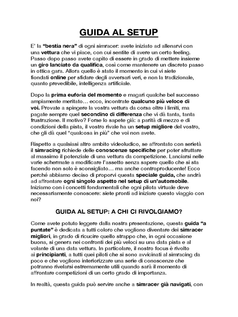 Guida Al Setup PDF | PDF