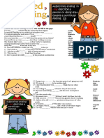 Choose The Correct Ending For Each Verb and Fill in The Gaps