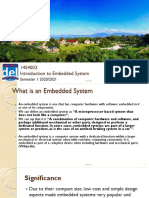 14S4003 Introduction To Embedded System: Semester 1 2020/2021