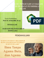 Integrasi Ilmu Pengetahuan Dalam Perspektif Filsafat Pendidikan Islam Ppt