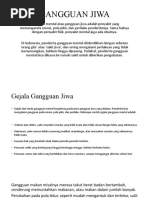 GEJALA GANGGUAN JIWA
