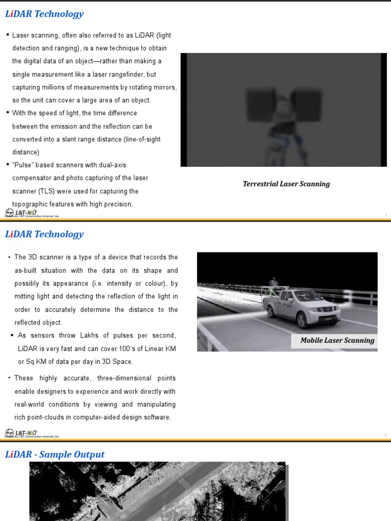 L DAR Technology: Terrestrial Laser Scanning | PDF