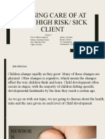 Nursing Care of at Risk/ High Risk/ Sick Client