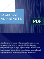Pagsulat NG Bionote
