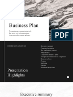 Black and White Simple Business Plan Presentation