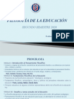 Programa y Unidad I, Filosofia de La Educación