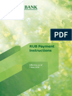 RUB Payment Instructions: Effective As of 1 May 2016