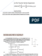 Dirichlet's Condition For Fourier Series Expansion