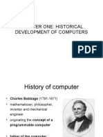 Chapter One: Historical Development of Computers
