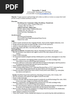 resume nuryantika t