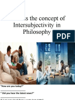 Discuss The Concept of Intersubjectivity in Philosophy