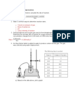 Rate of Reaction : Amount of Product Reactant Time