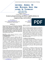 Linear Programming Problem Applications in Engineering Curriculum