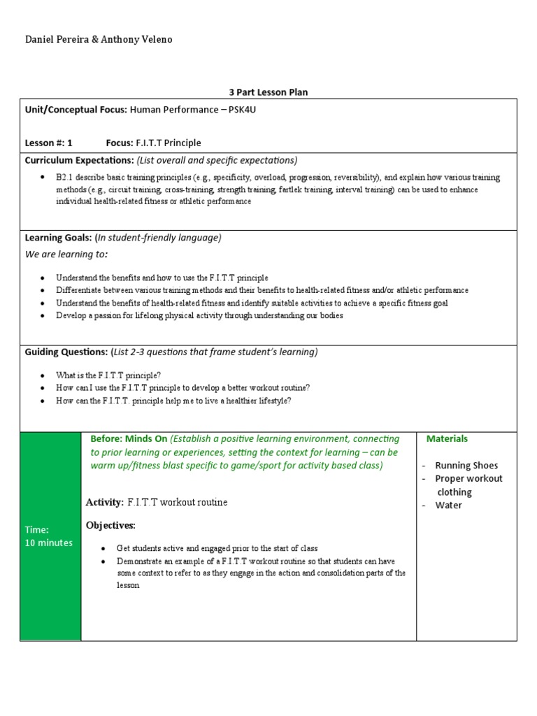 For Resistance Training Fitt Principle Aerobic Endurance Workout