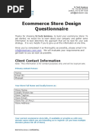 Ecommerce Store Design Questionnaire: Client Contact Information