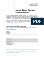 Ecommerce Store Design Questionnaire: Client Contact Information