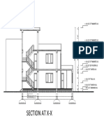 Building elevation section with labeled structural levels