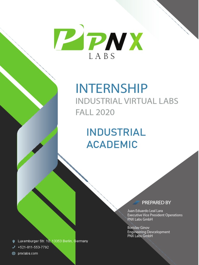 Industrial Virtual Labs Internship Opportunity at PNX Labs for Fall