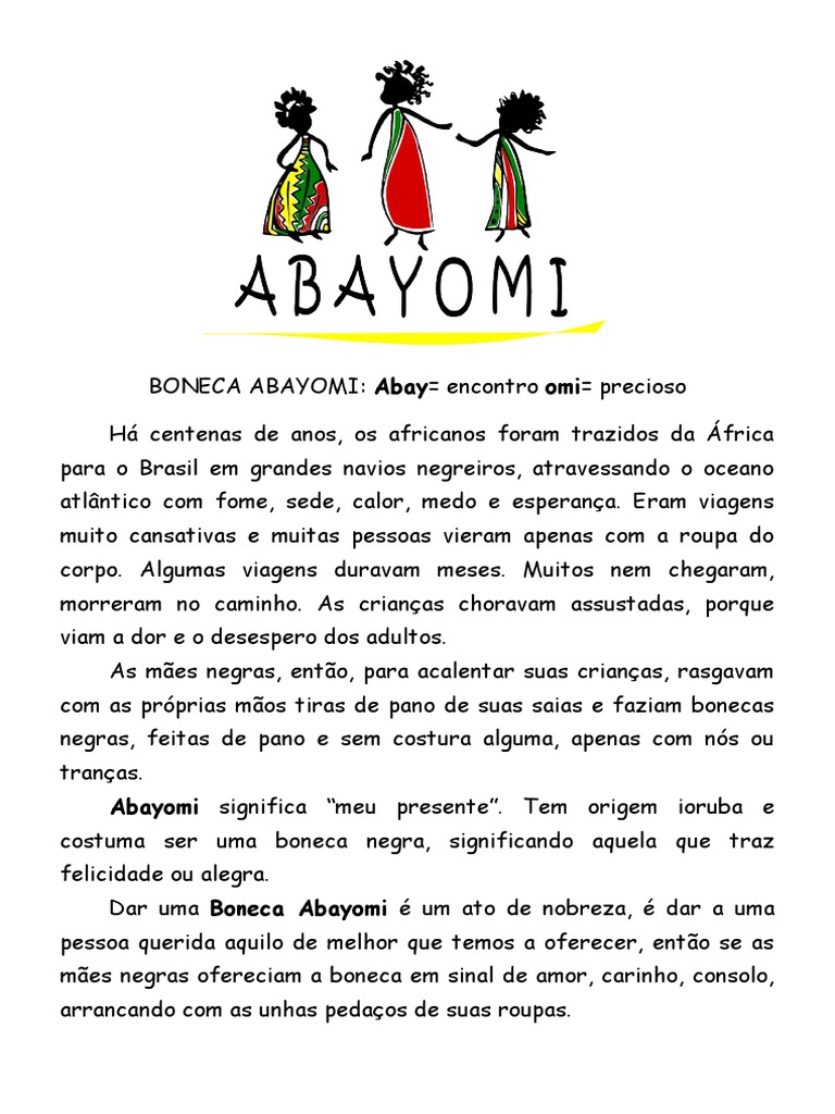 Bonecas Abayomi | PDF