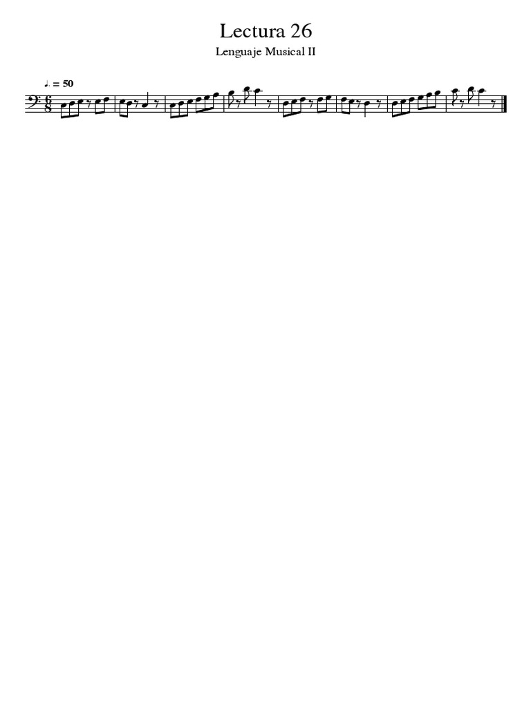 Musical Language II: Lesson 26 | PDF