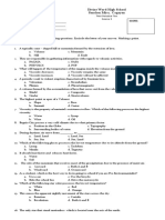 Name: - Grade/ Section: - Date: - Multiple Choice: Score