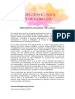 Analisis Psicologia Clinica y de La Salud.