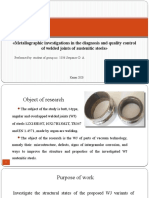 Metallographic Investigations in The Diagnosis and Quality Control of Welded Joints of Austenitic Steels