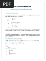 Degree and Order of ODE