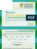 Manual SUGAR Automatricula Virtual - Intersemestral - 1 Semestre