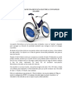 Caracteristicas de Una Bicicleta Electrica Con Paneles Solares