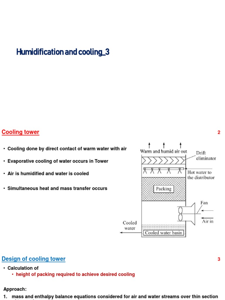 Humidification and Cooling 3 8 Oct 2020 PDF PDF Enthalpy