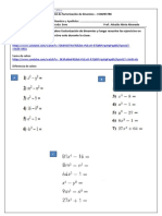 Ficha de Factorización de Binomios 3ero Sec.