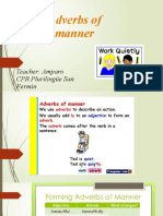 Adverbs of Manner: Teacher: Amparo CPR Plurilingüe San Fermín
