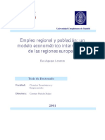 Empleo Regional y Poblacion Un Modelo Econometrico Interregional de Las Regiones Europeas 0
