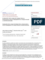 Evaluación de la carga de trabajo física y biomecánica de los trabajadores en siega manual y semimecanizada