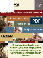 Mental Health Services Stakeholders and Family Engagement