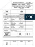 FOR-OBR-C-001 Autorización de Vaciado de Concreto