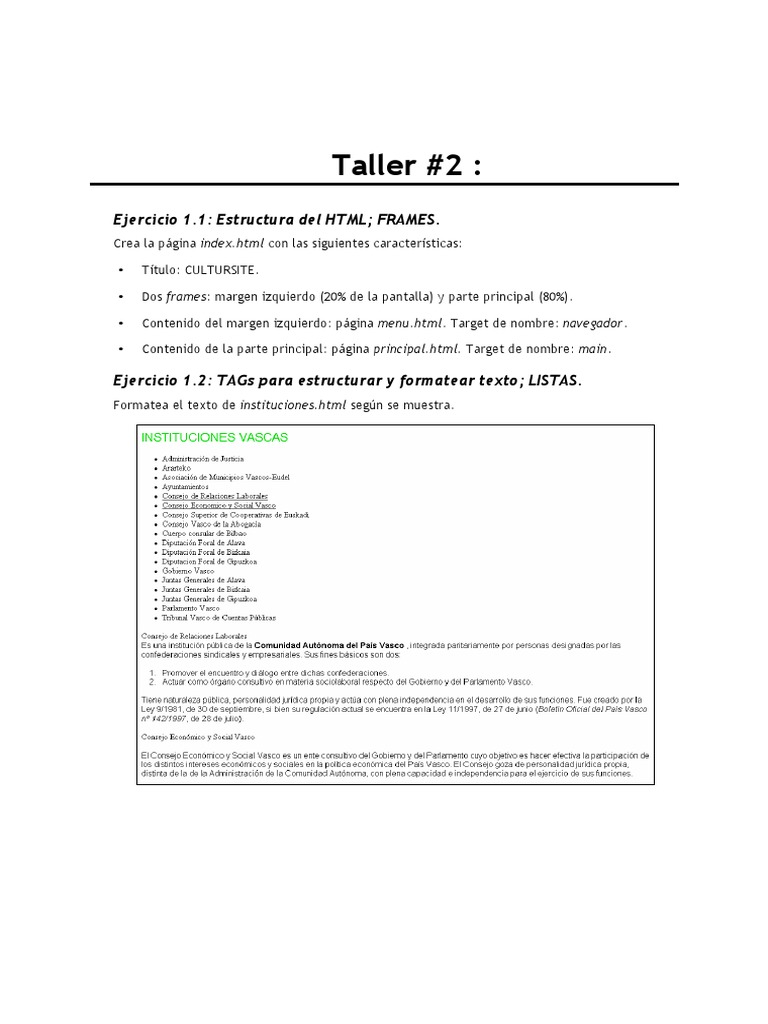 Taller PDF | PDF | HTML | ciberespacio