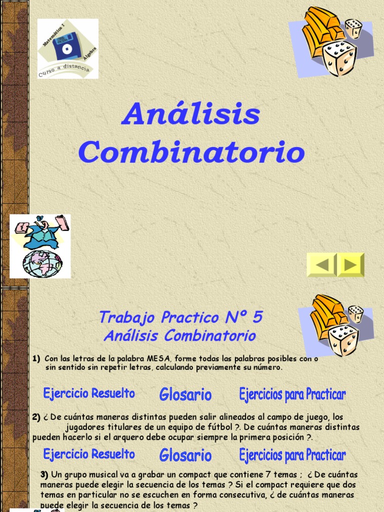 Ejercicios Resueltos de Análisis Combinatorio | PDF | Poco | Combinatoria