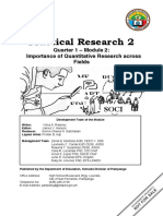 Practical Research 2 - Q1 - MODULE - 2-Importance of Quantitative Research Across - LRMDS SDO Pampanga