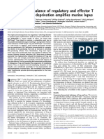 Homeostatic imbalance of regulatory and effector T