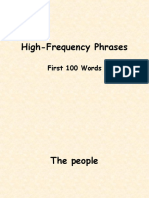Fry Phrases First 100 Words