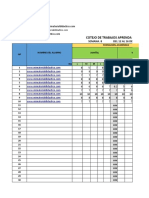 Lista de Cotejo de Trabajos en Casa 3°